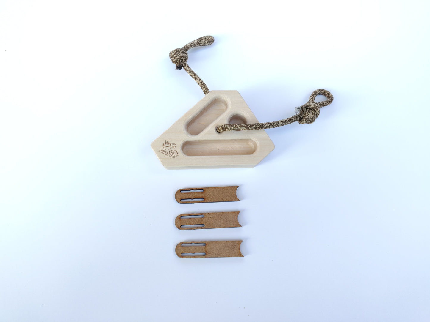 grip block for grip strength training with pocket inserts
